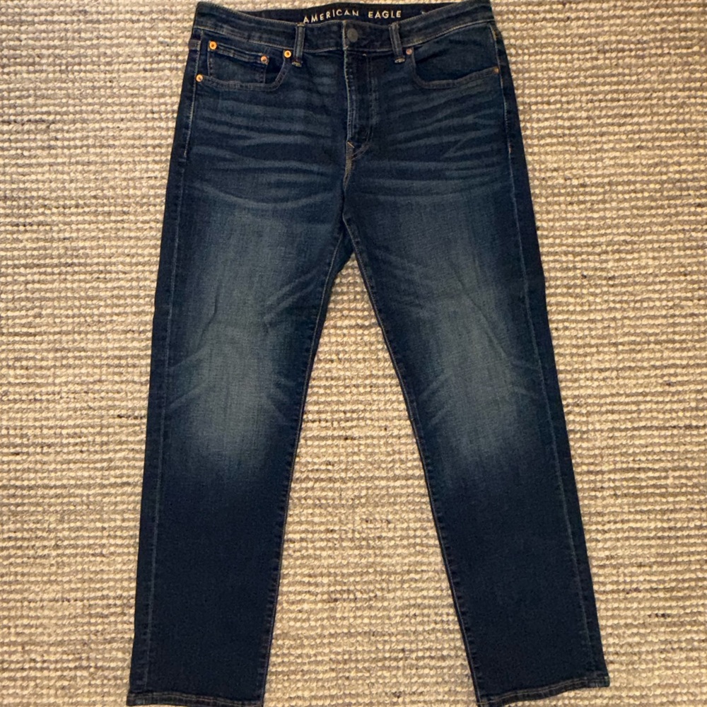 American Eagle Outfitters Men's Dark Wash Blue Jeans 34x32